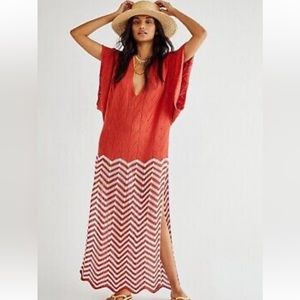 New Jen's Pirate Booty Sunset Beach Kaftan stripes size XS/S